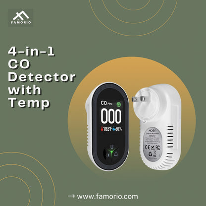 4-in-1 CO Detector with Temp