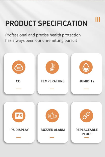 4-in-1 CO Detector with Temp