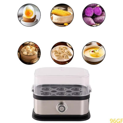 Space-Saving 6-Egg Boiler | Automatic Electric Steamer