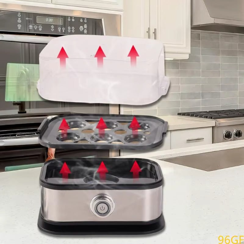 Space-Saving 6-Egg Boiler | Automatic Electric Steamer