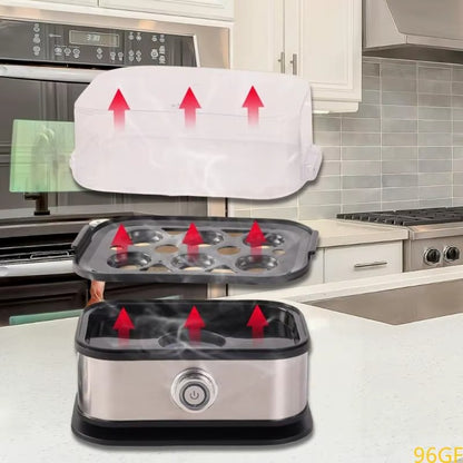 Space-Saving 6-Egg Boiler | Automatic Electric Steamer